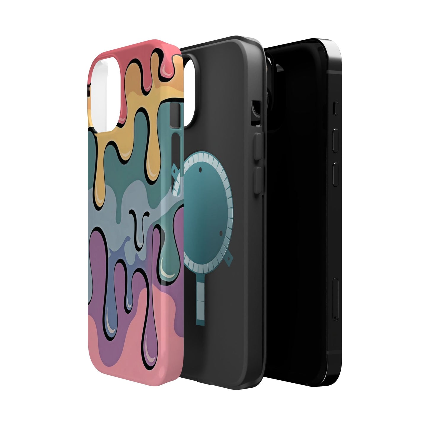 Colorful Drip Magnetic Phone Case — Impact-Resistant iPhone Cover
