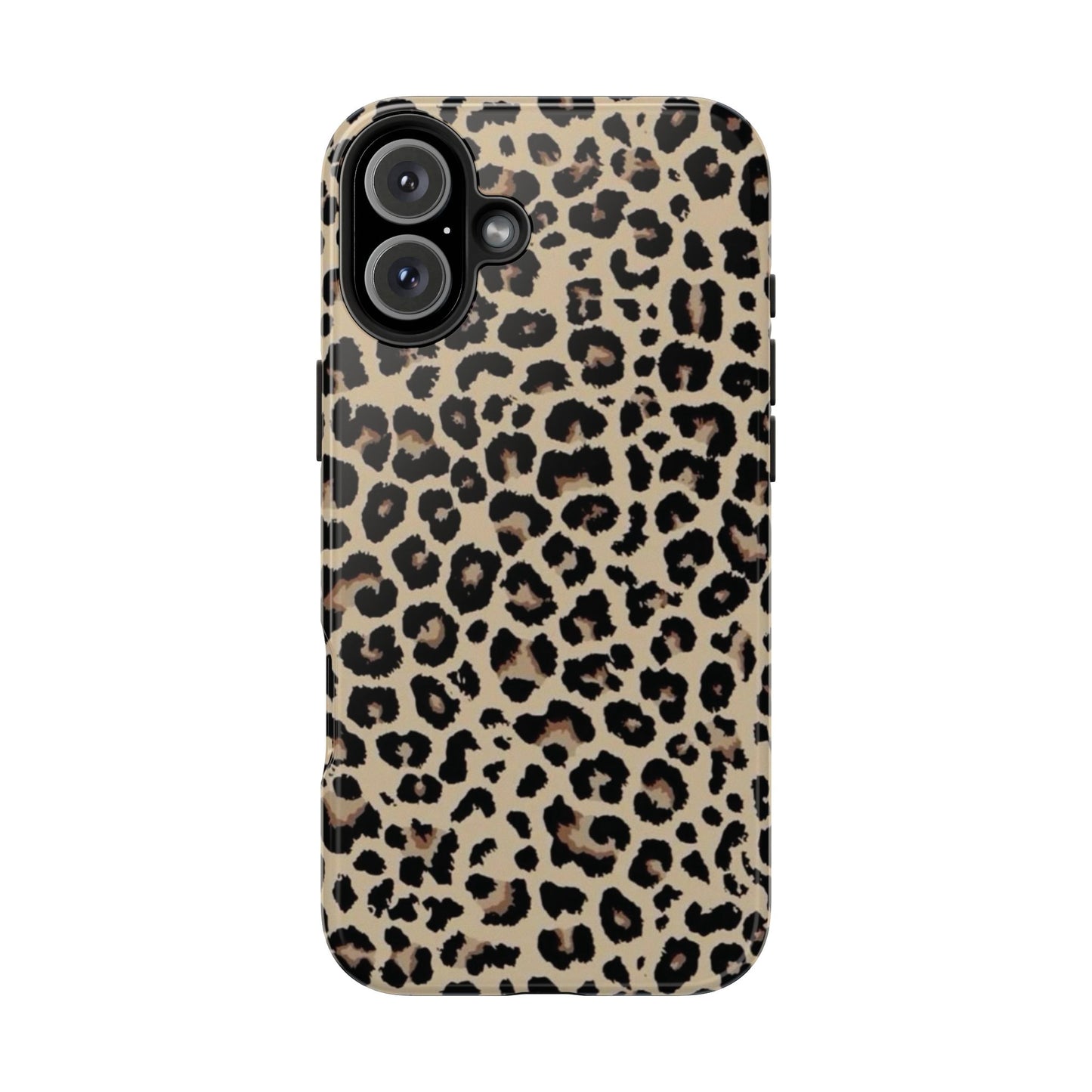 Leopard Print Tough Phone Case — Durable Protective iPhone Cover