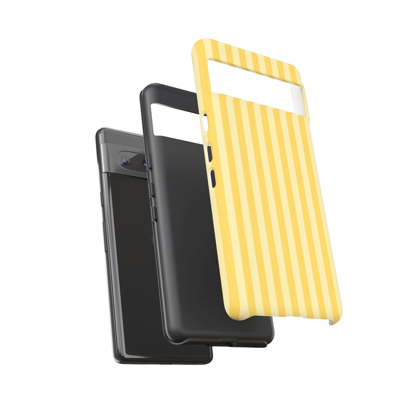 Yellow Stripe Tough Phone Case — Durable Protective iPhone Cover