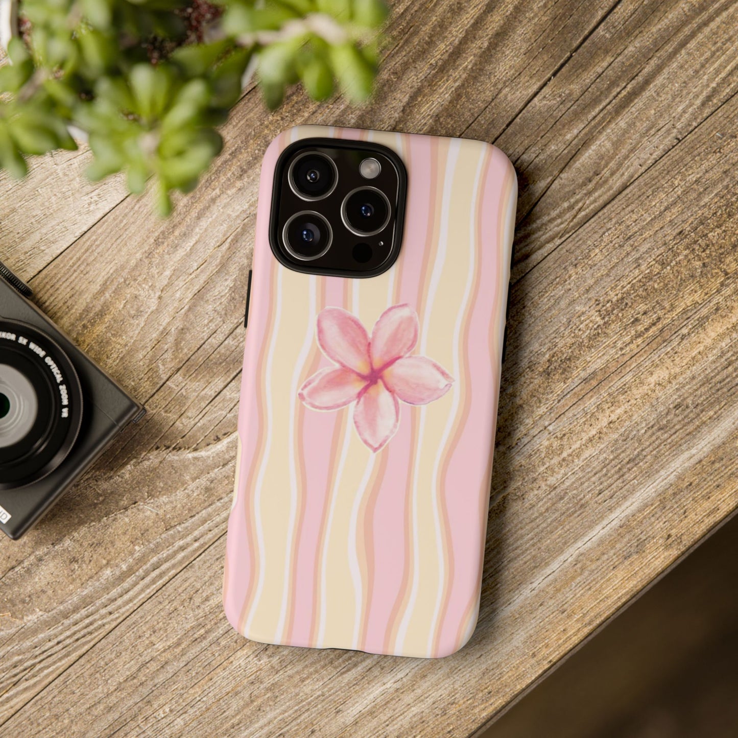 Pink Plumeria Phone Case - Tropical Floral Tough Phone Case