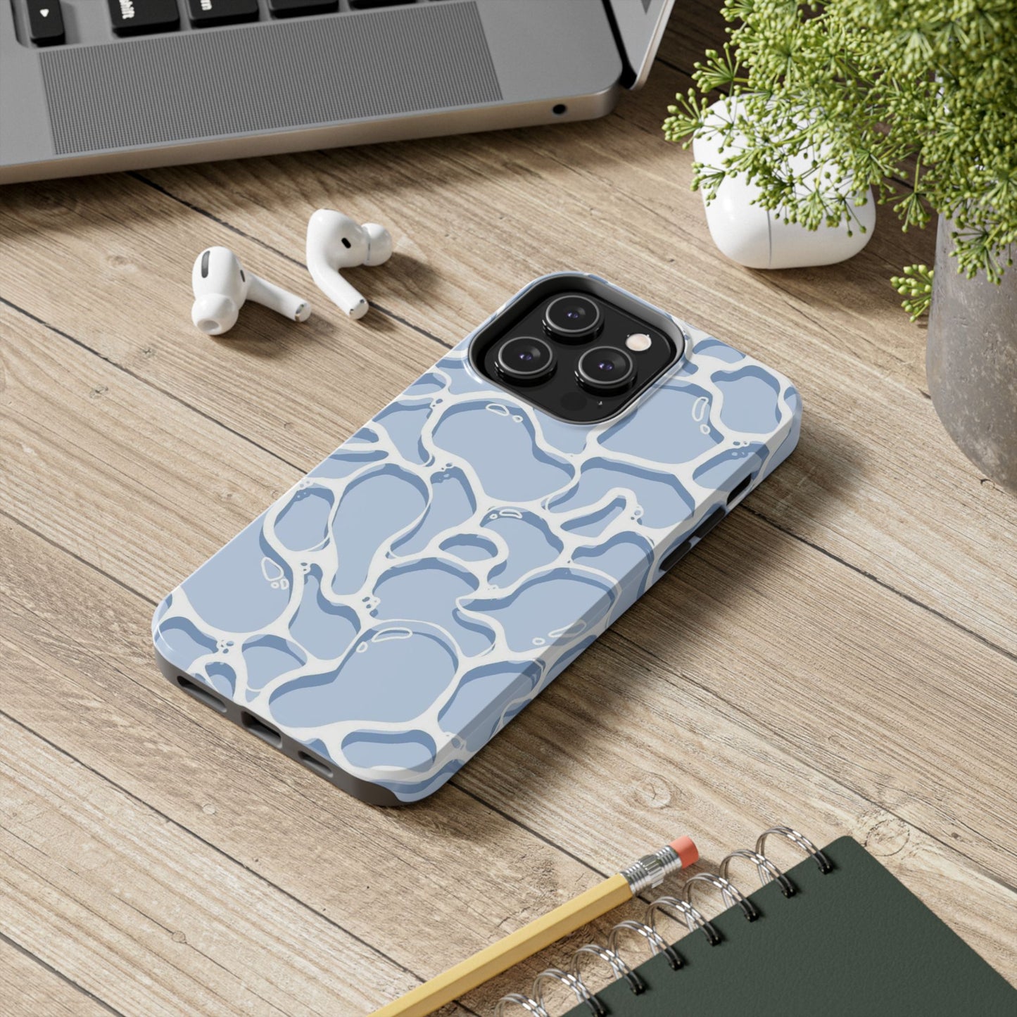 Blue Abstract Pool Pattern Tough Phone Case