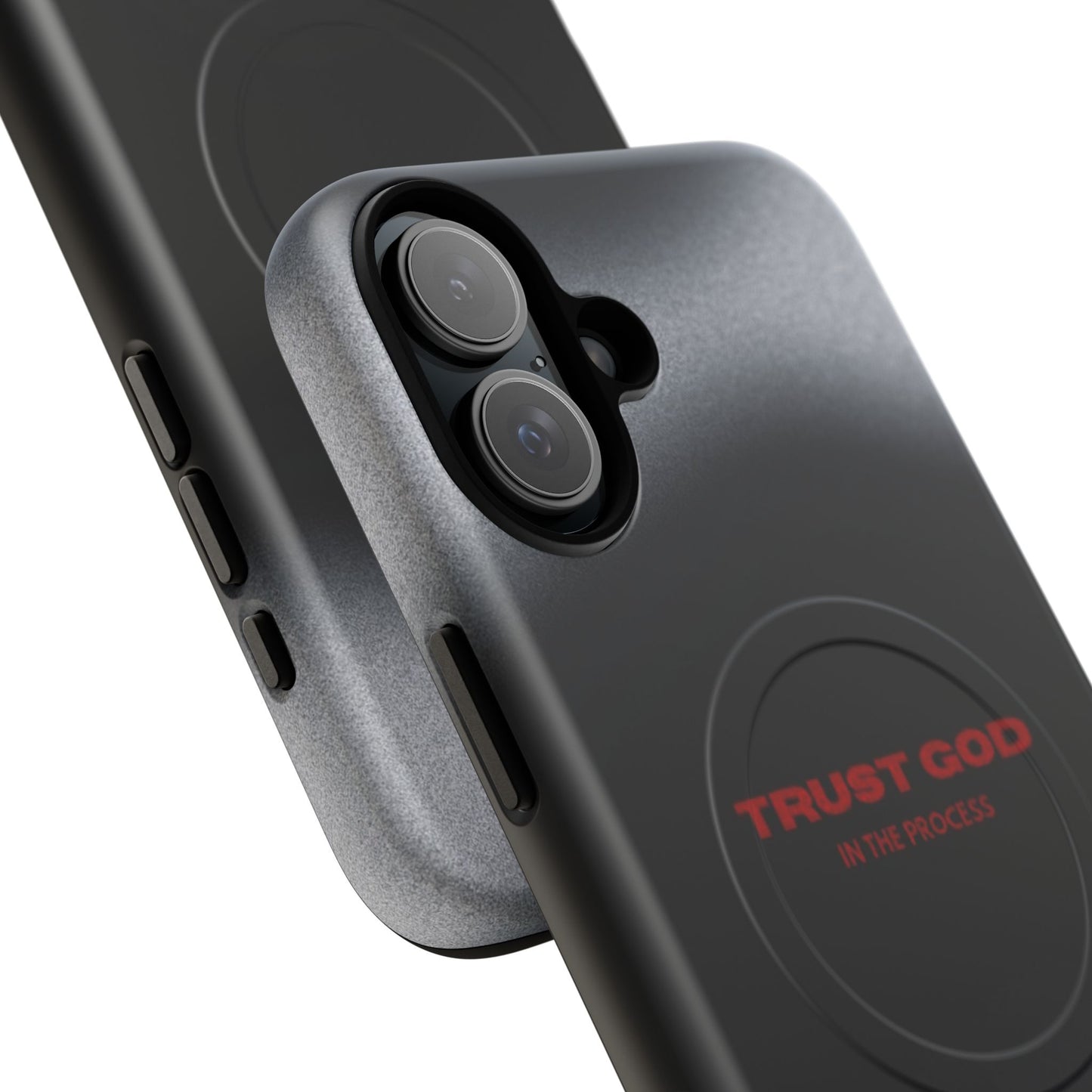 MagSafe Phone Case — "Trust God in the Process" Black Magnetic Tough Case