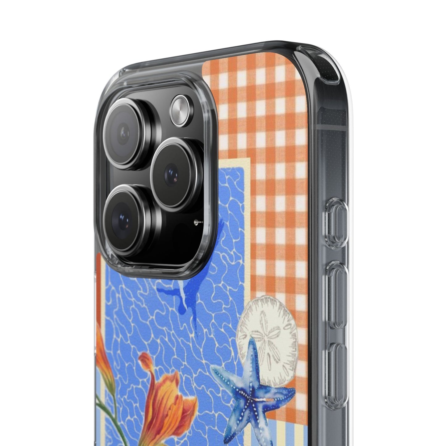 Floral Patchwork Clear Impact-Resistant Phone Case