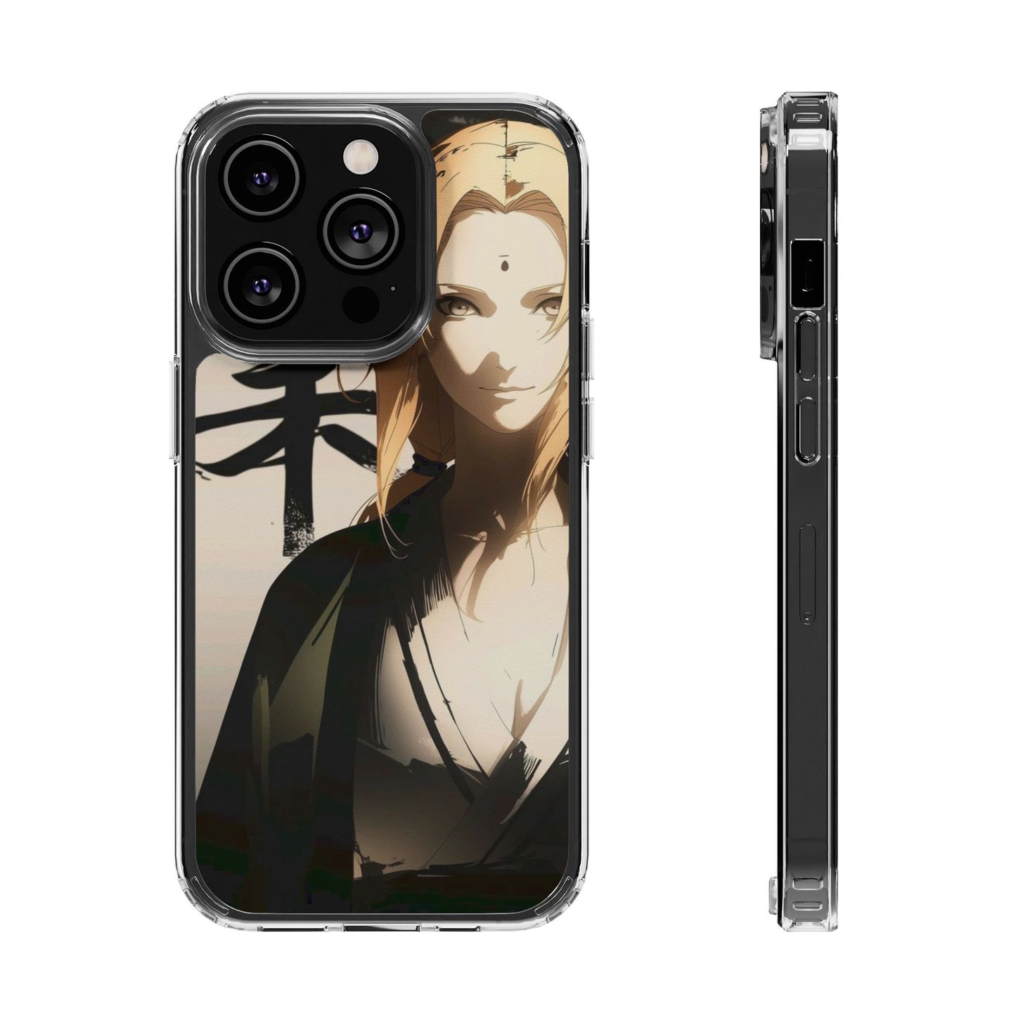 Clear Anime Character Impact-Resistant Phone Case