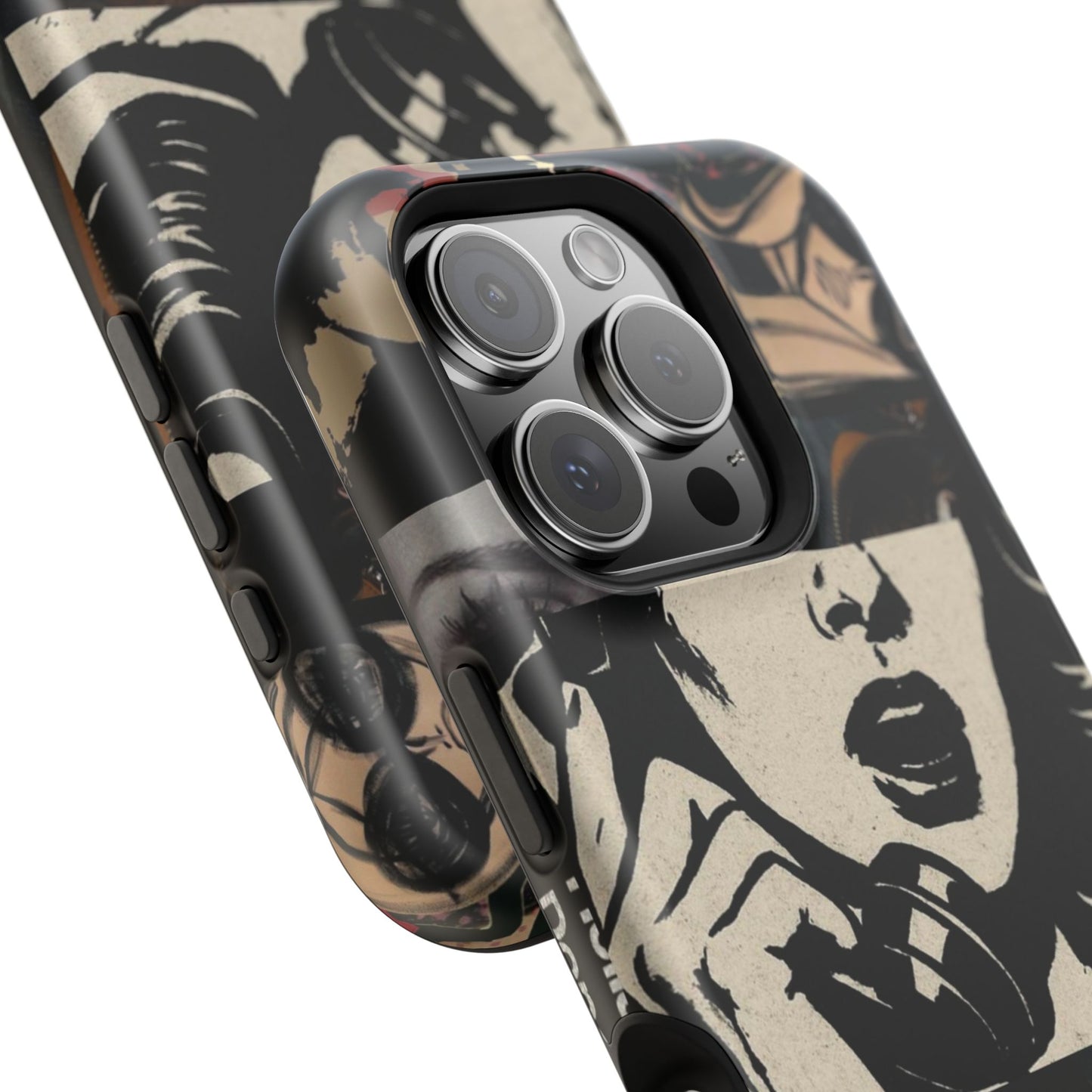 Magnetic Impact Phone Case — Retro Pop Art "Music Is My Drug" Design