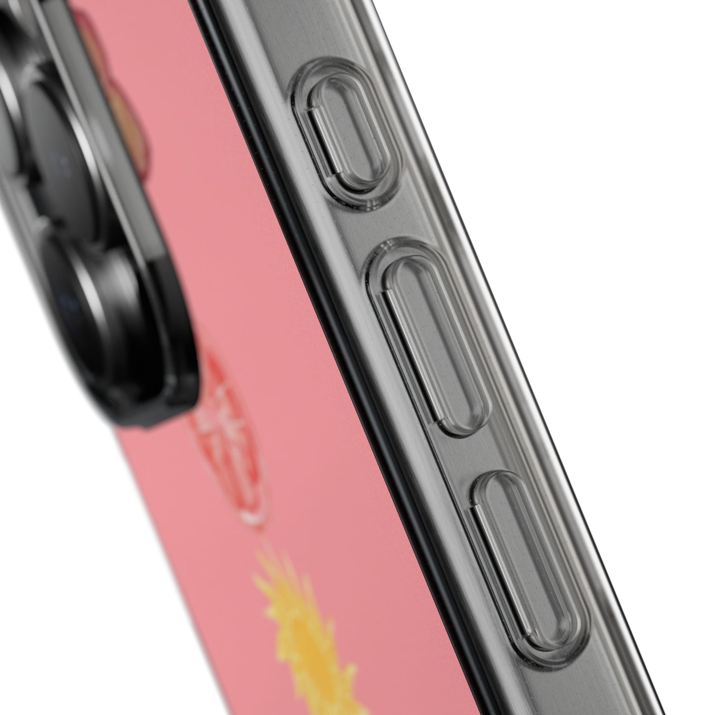 Clear Impact-Resistant Phone Case — Tropical Sun & Hibiscus Floral Design