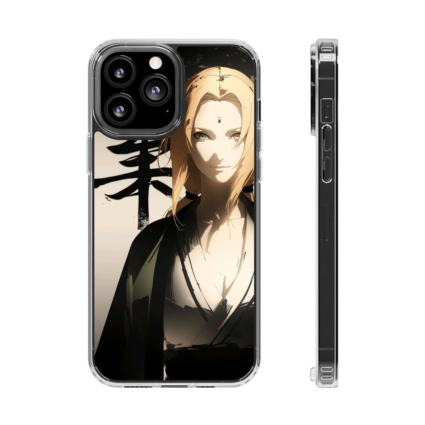 Clear Anime Character Impact-Resistant Phone Case