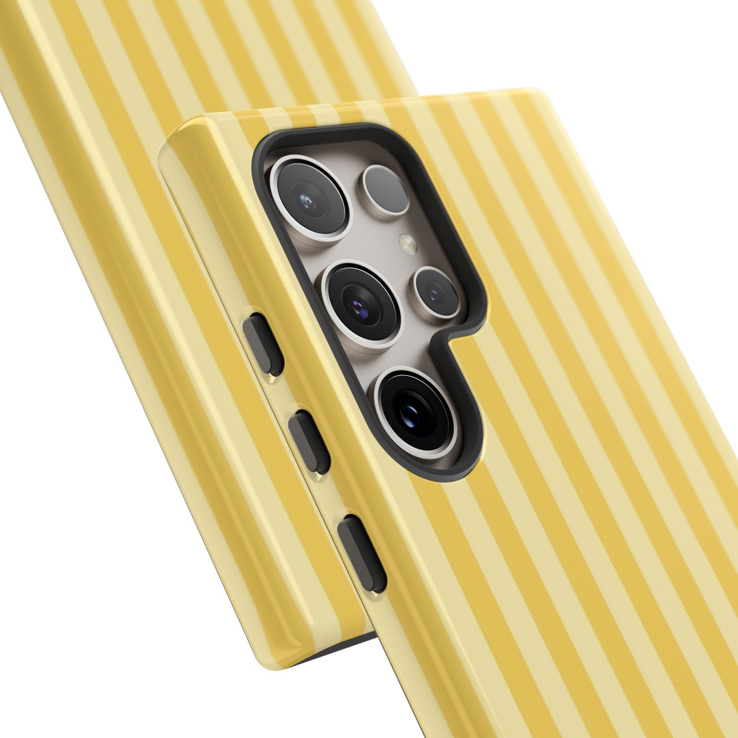 Yellow Stripe Tough Phone Case — Durable Protective iPhone Cover