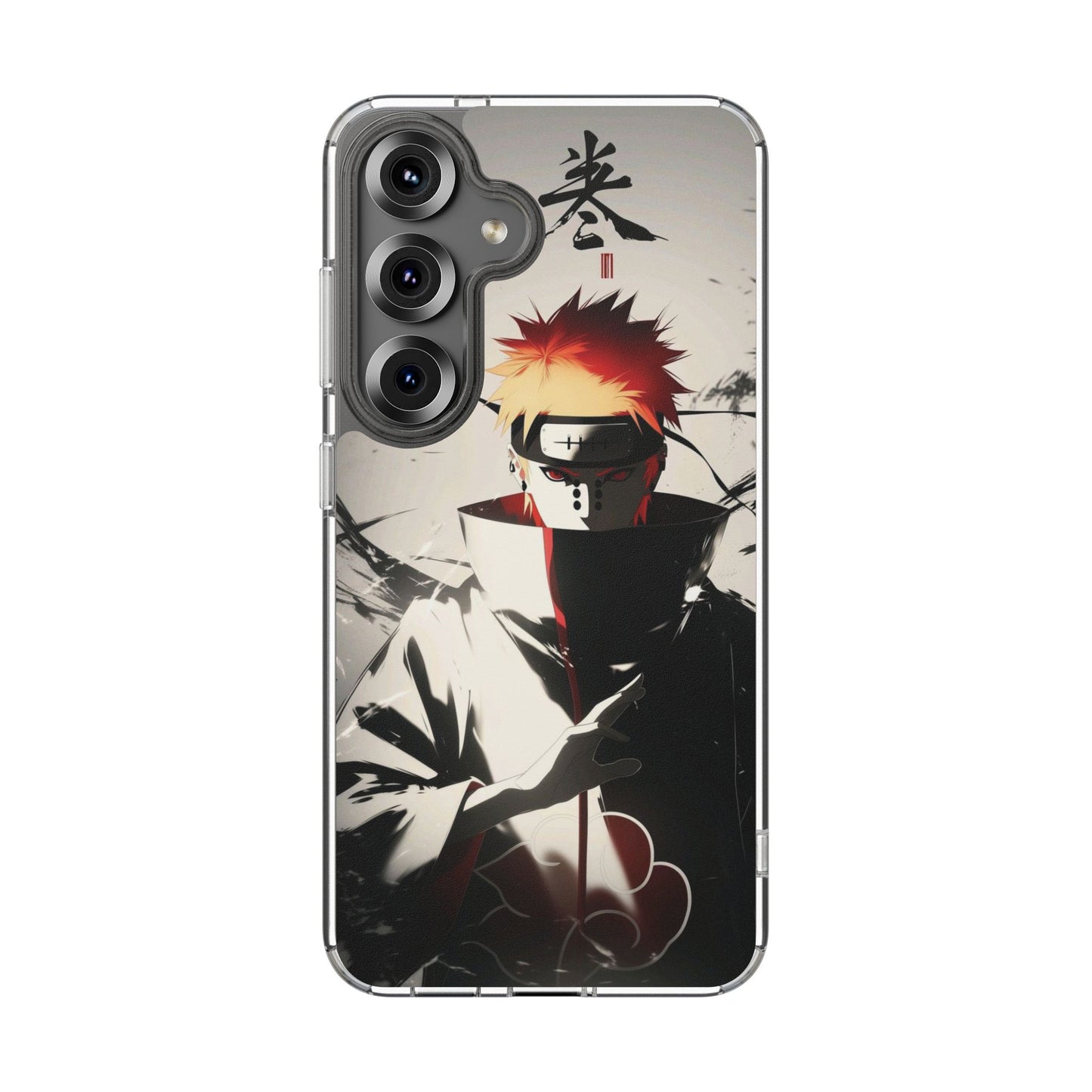 Clear Impact-Resistant Phone Case — Anime Akatsuki Shadow Design
