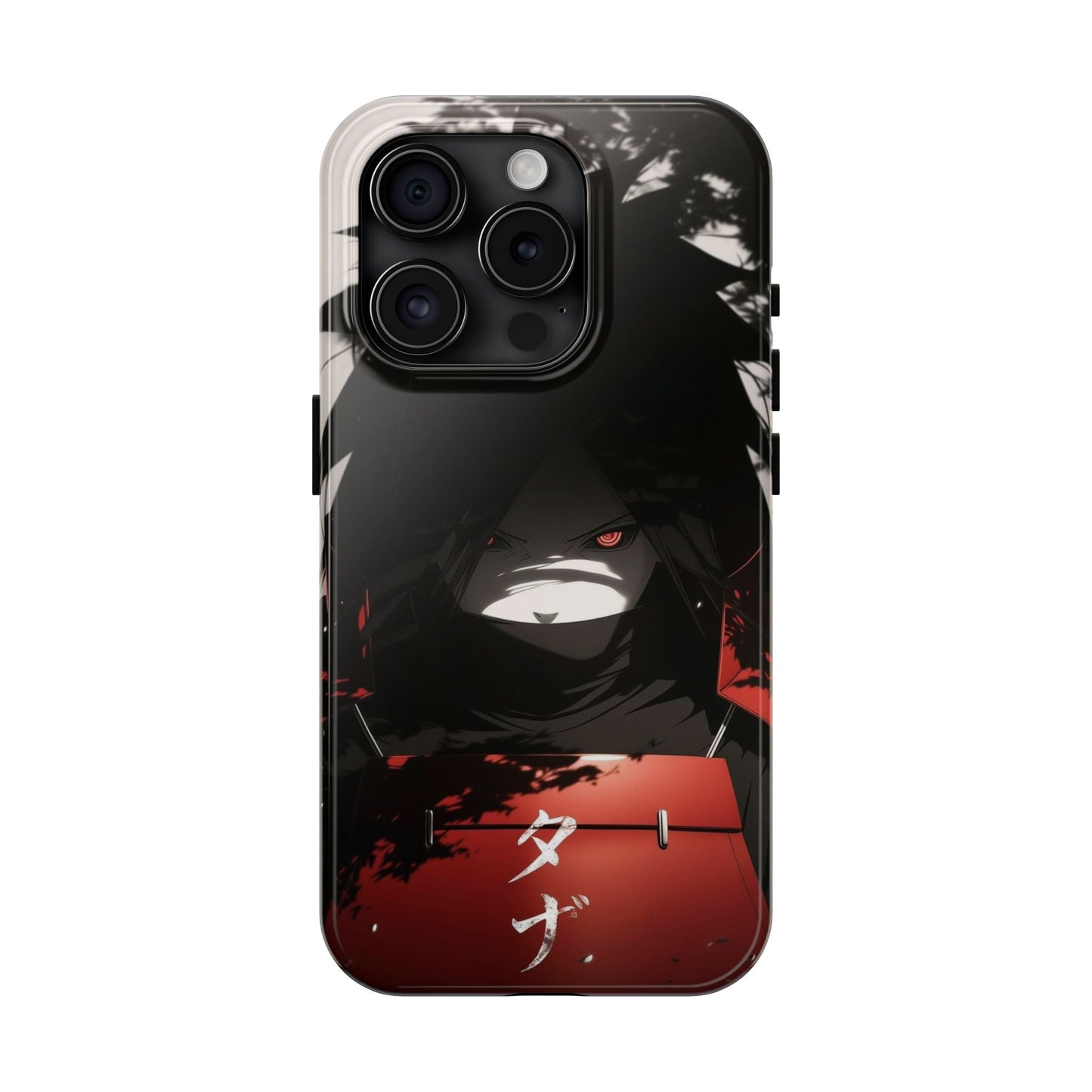 Anime Dark Ninja Phone Case — Red Eye Silhouette Tough Phone Case