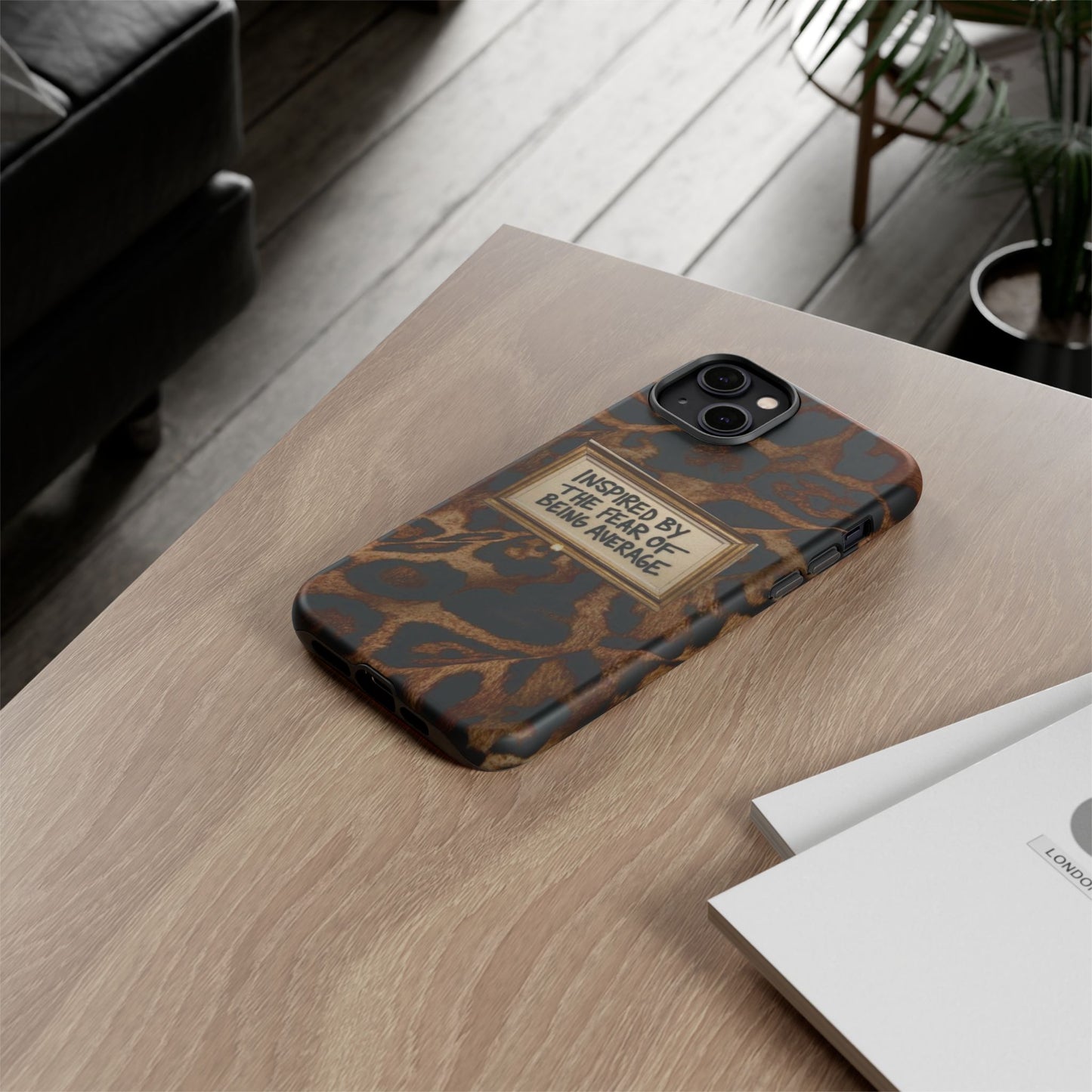 Leopard 'Inspired by the Fear of Being Average' Phone Case