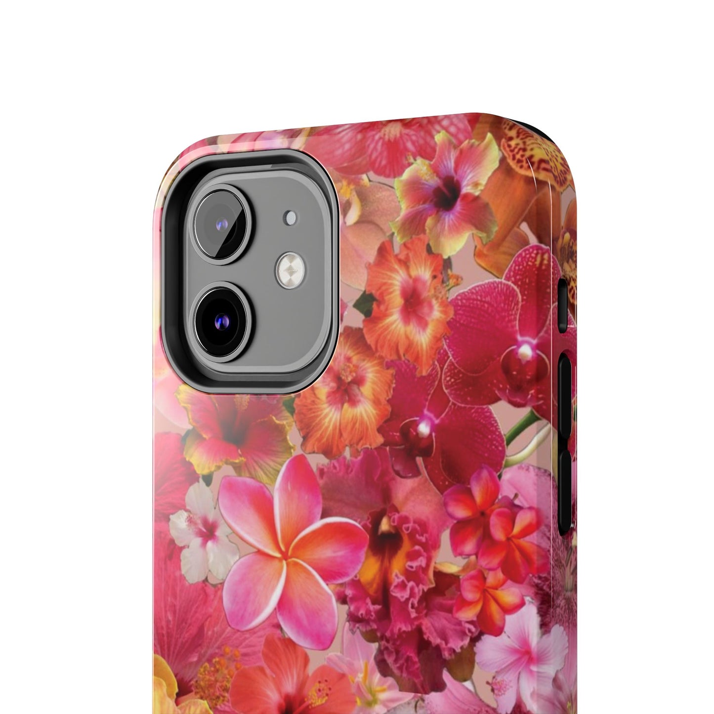 Tough Phone Case — Pink Tropical Floral Orchids Phone Cover