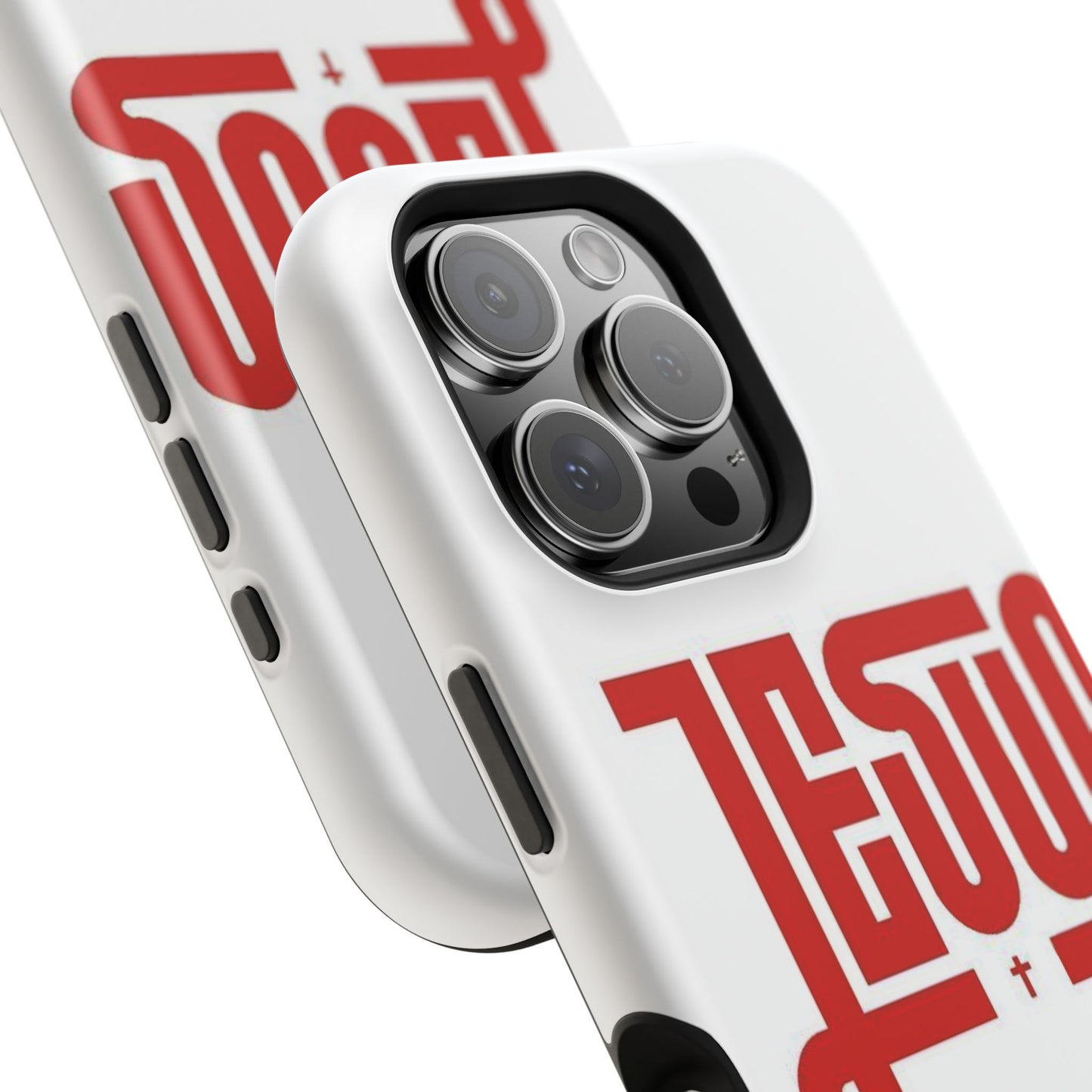 Jesus Magnetic Impact‑Resistant Phone Case — Bold Red Script Christian iPhone Cover