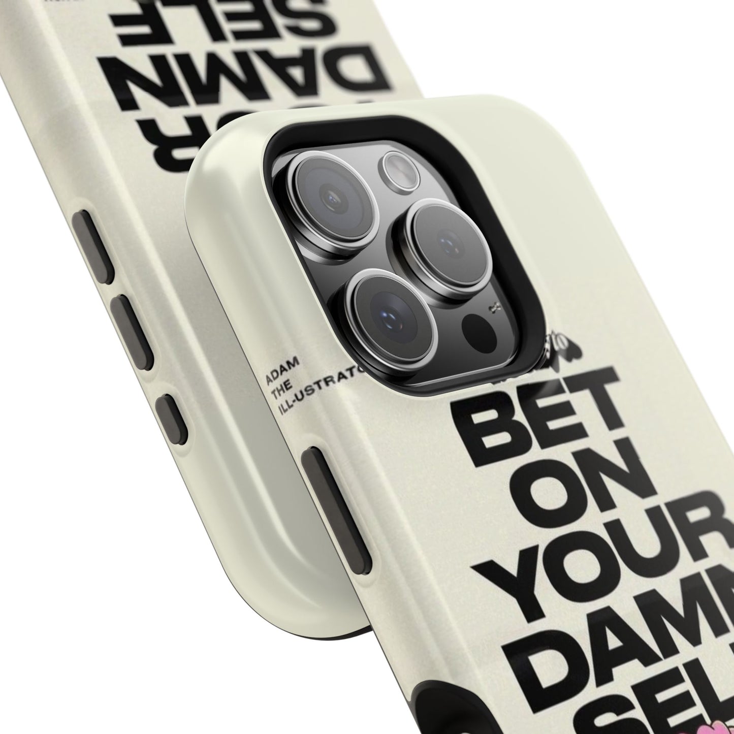 Magnetic Impact-Resistant Case — "Bet On Your Damn Self" Motivational Phone Cover