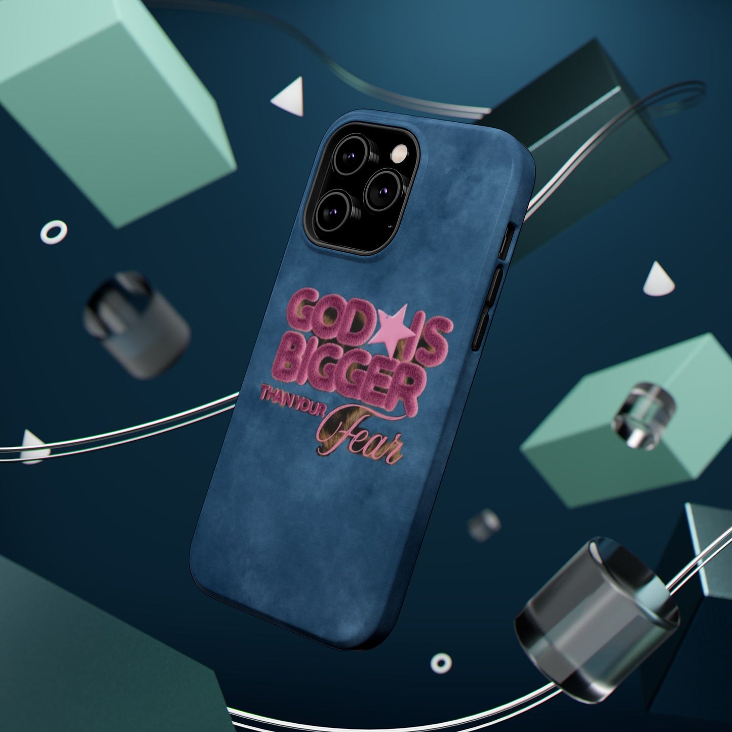 Phone Case — “God Is Bigger Than Your Fear” Magnetic Impact-Resistant Case
