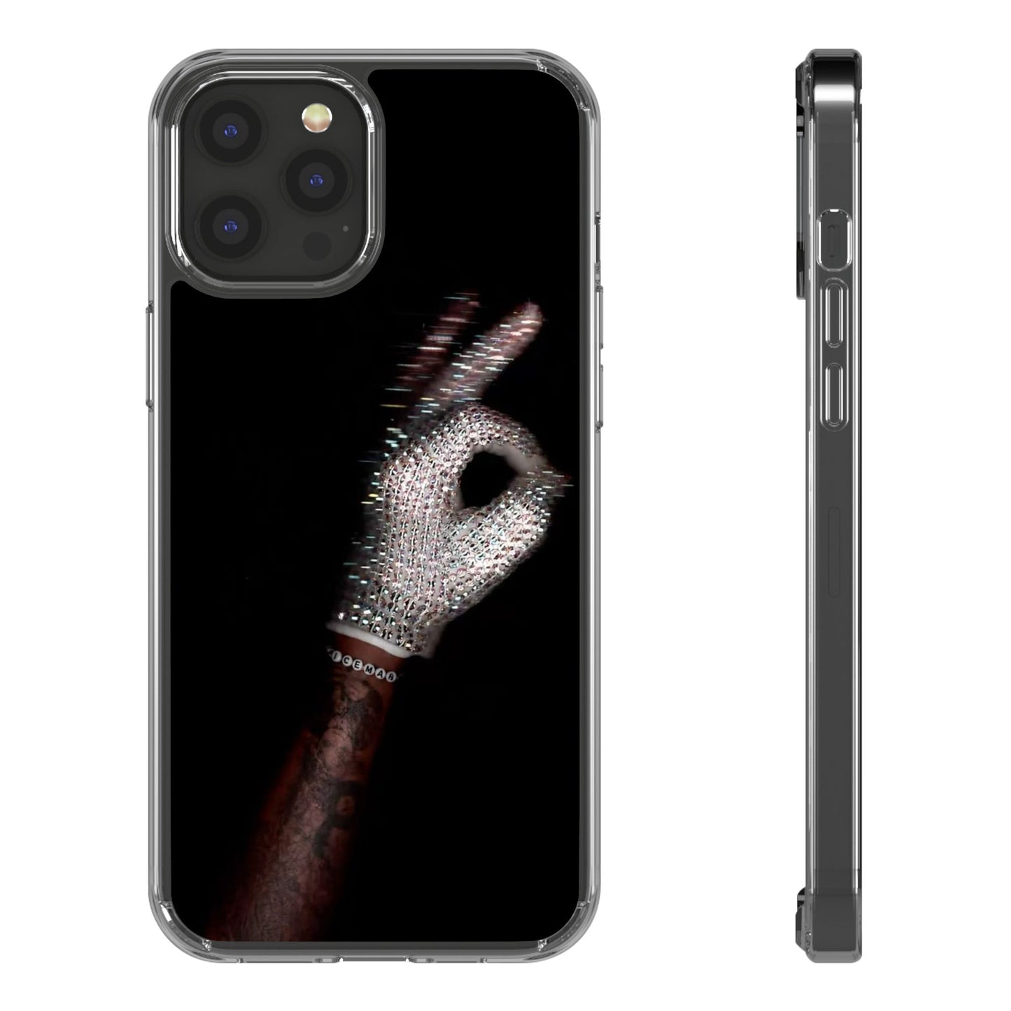 Diamond Glove OK Hand Clear Phone Case