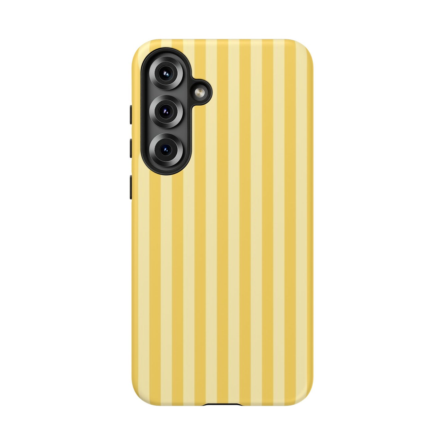 Yellow Stripe Tough Phone Case — Durable Protective iPhone Cover