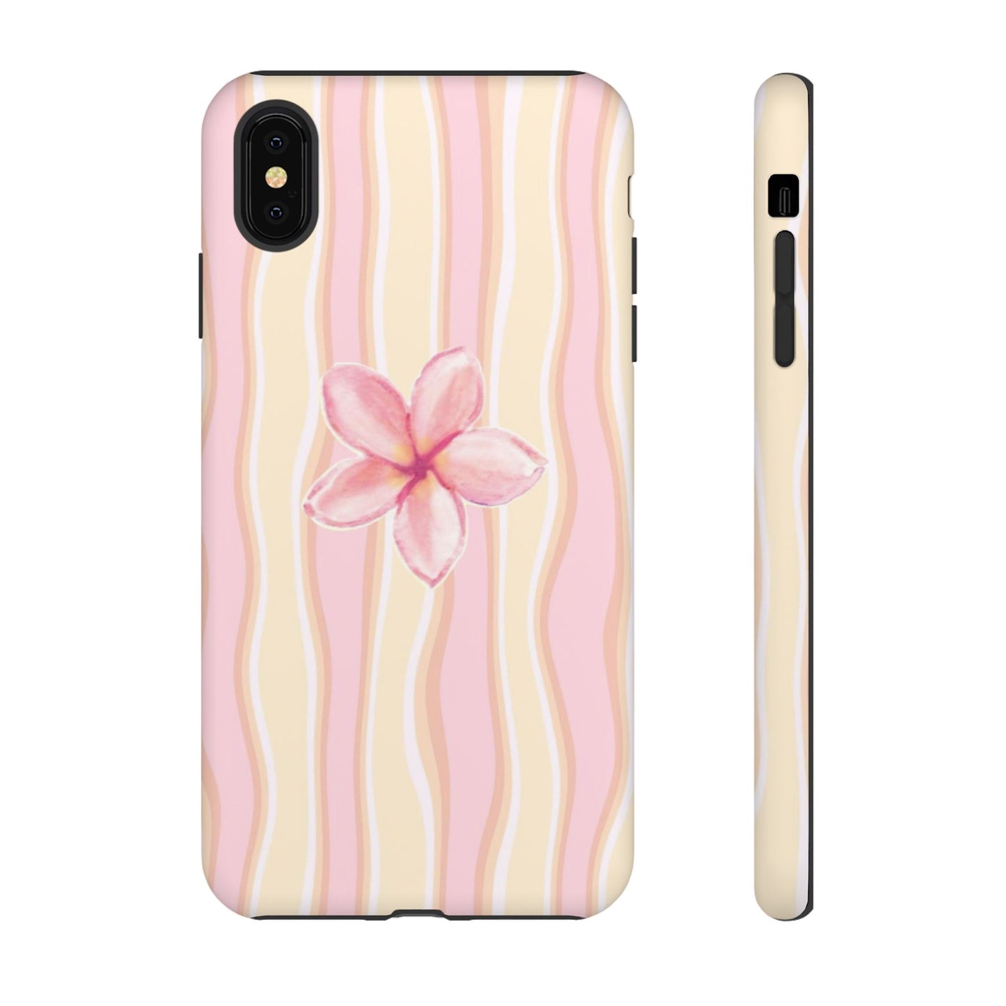Pink Plumeria Phone Case - Tropical Floral Tough Phone Case