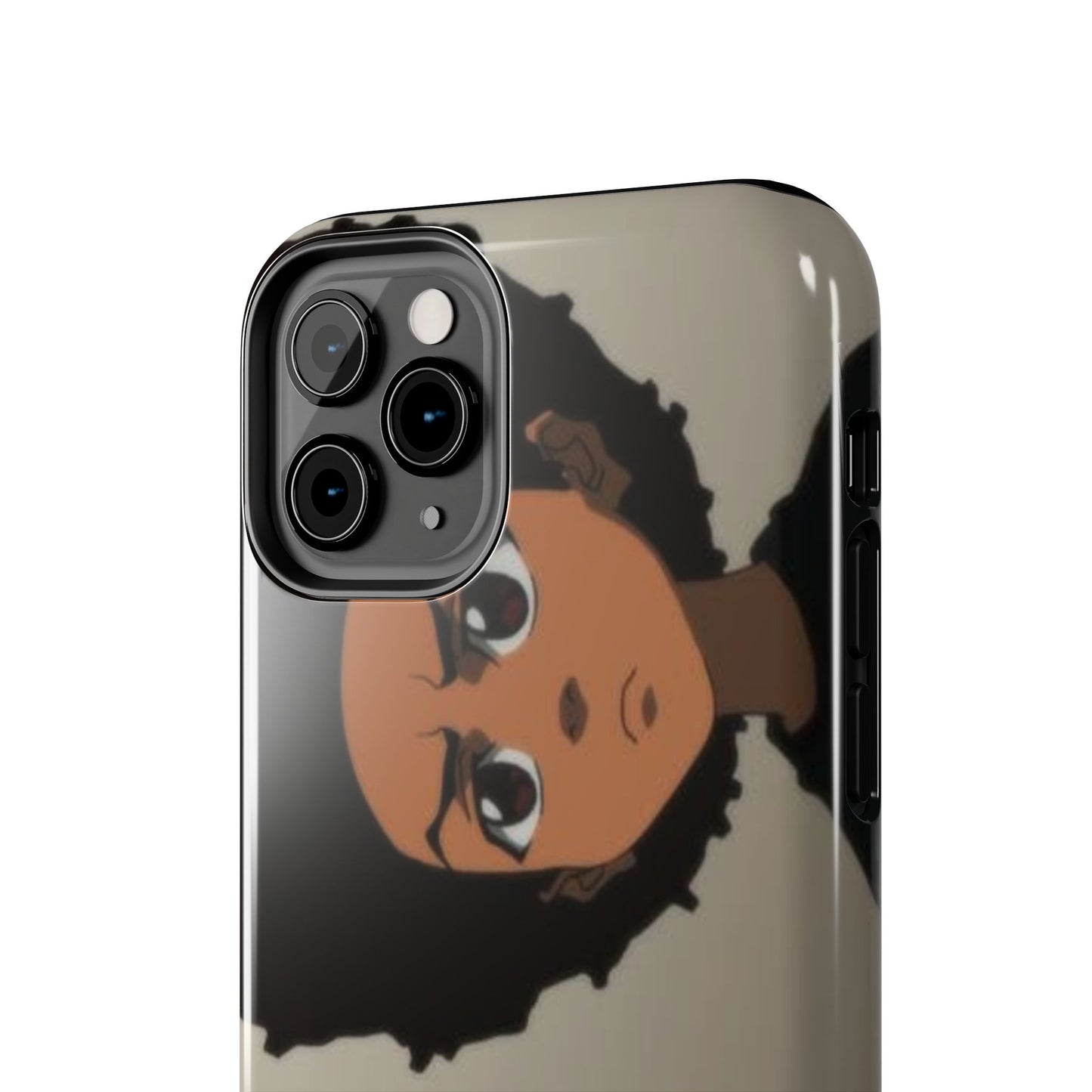 Tough Phone Case — Afro Anime Duo Face Design, Protective Shockproof Cover
