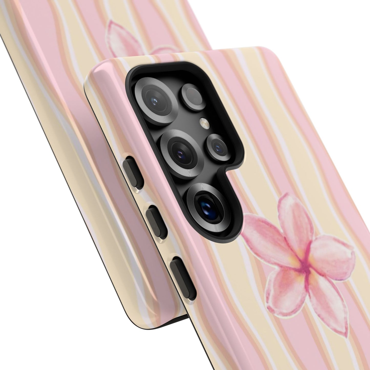 Pink Plumeria Phone Case - Tropical Floral Tough Phone Case