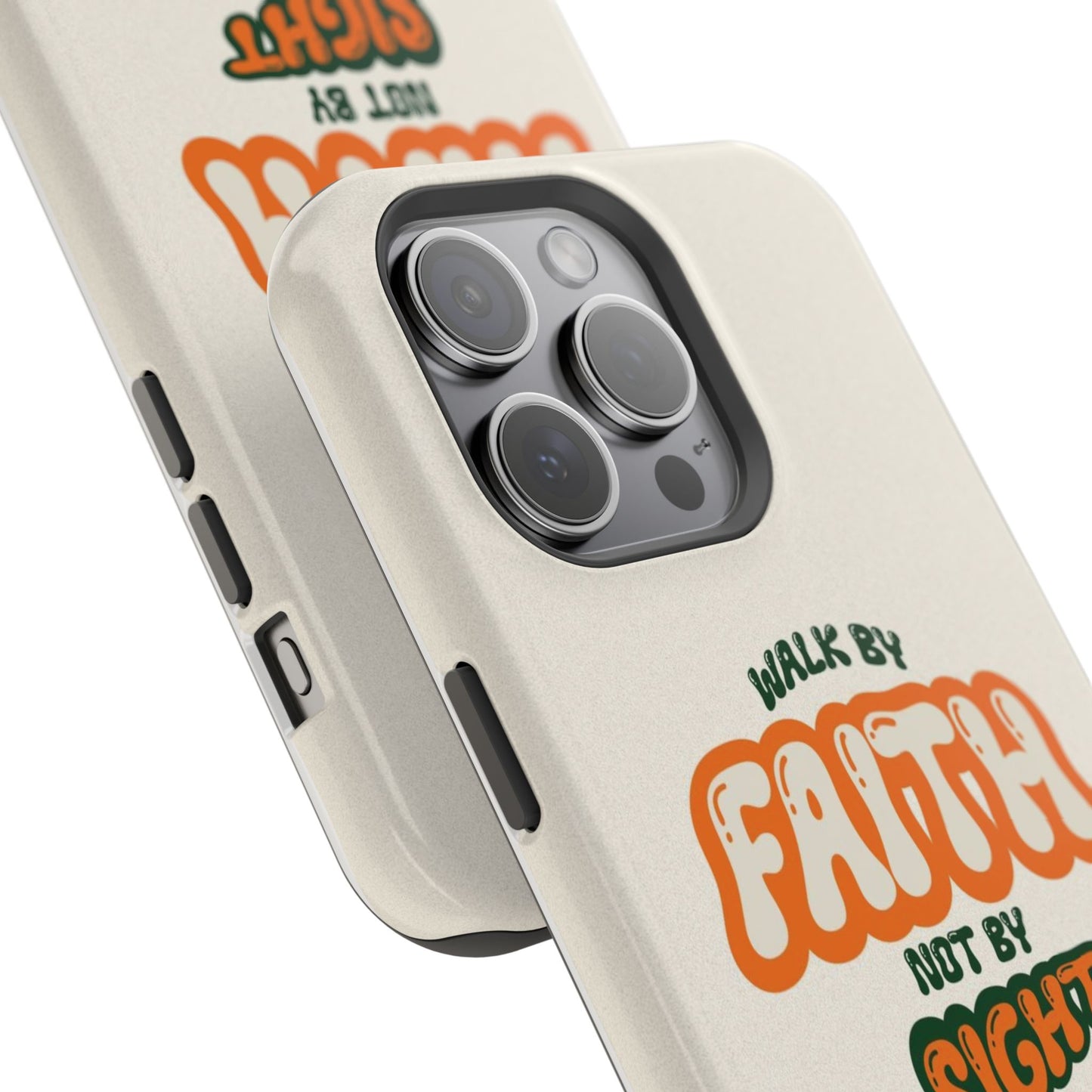 Magnetic Impact-Resistant Case — "Walk by Faith Not by Sight" Inspirational Phone Cover