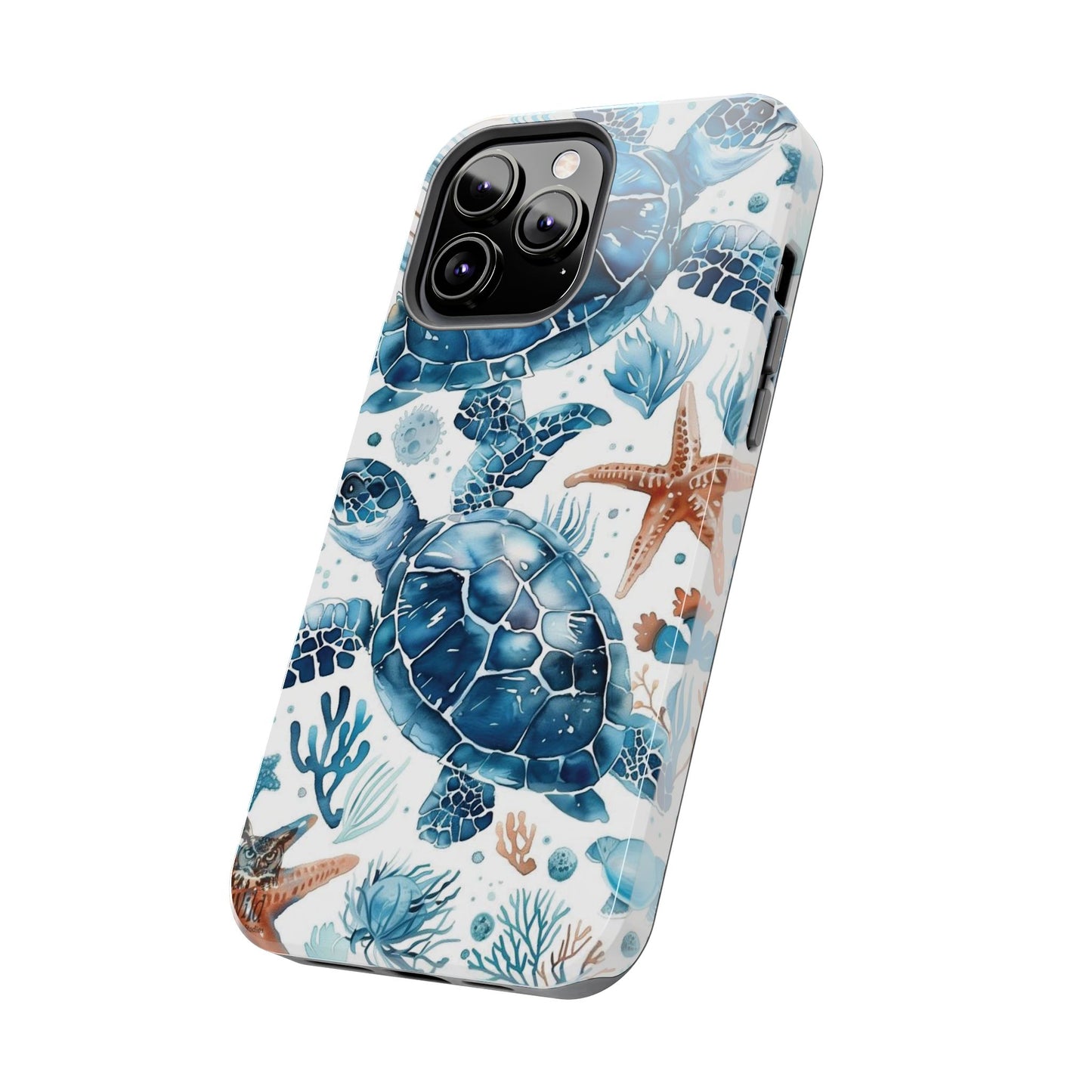 Sea Turtle Tough Phone Case — Blue Ocean Marine Life Protective Cover