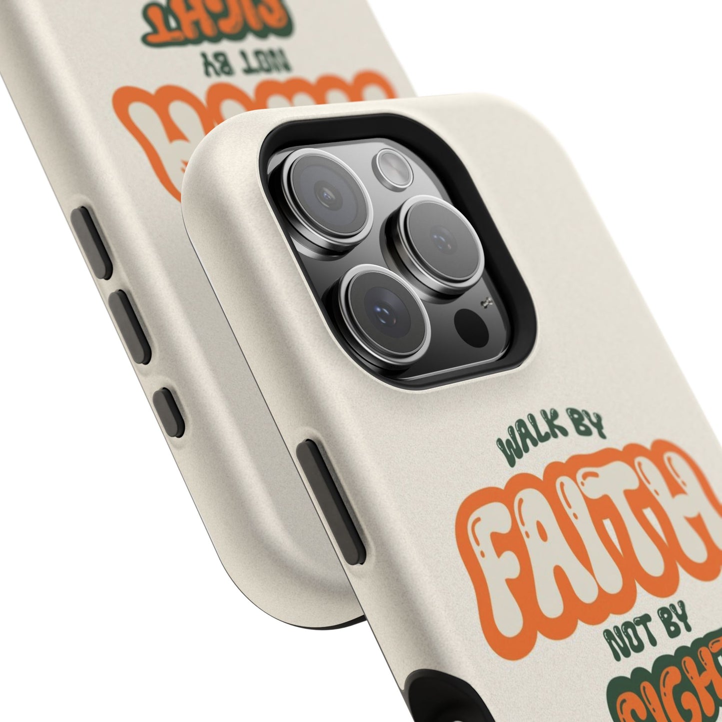 Magnetic Impact-Resistant Case — "Walk by Faith Not by Sight" Inspirational Phone Cover