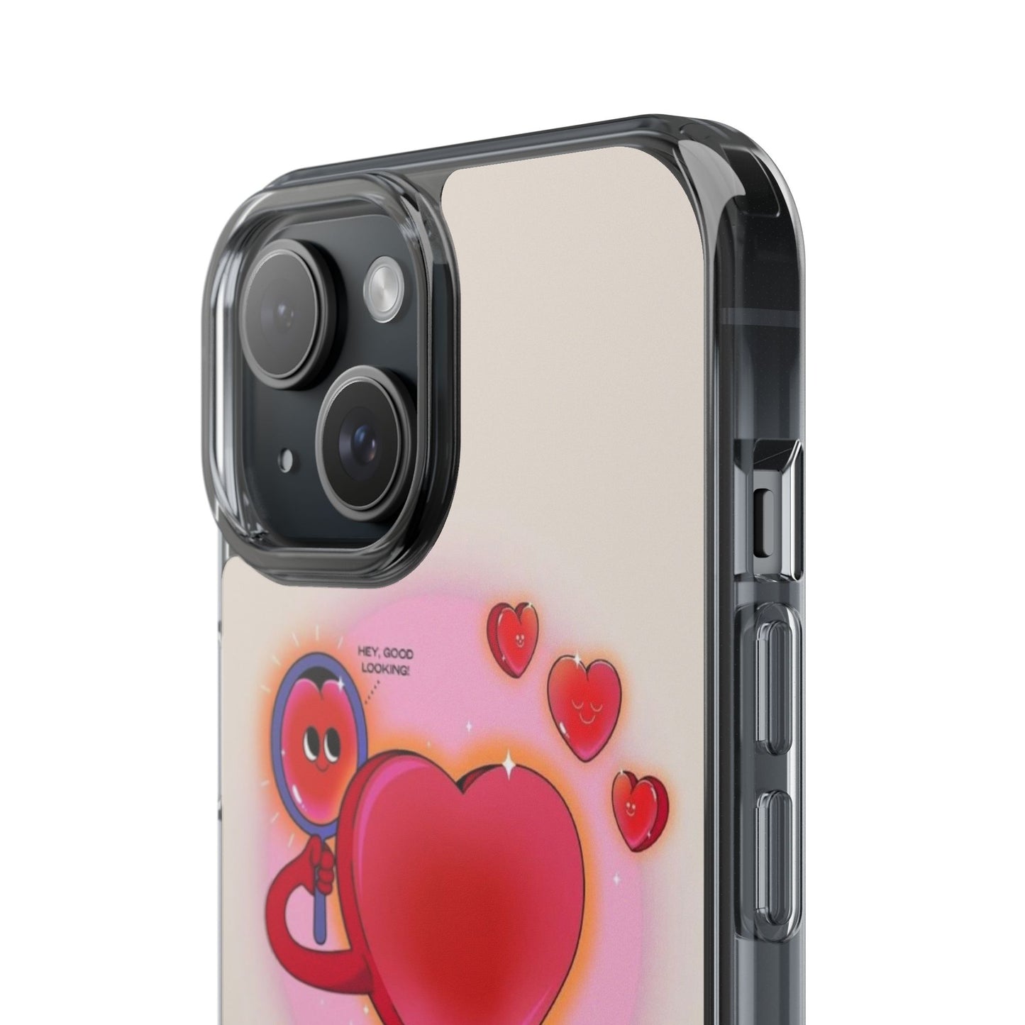Clear Phone Case — "Be Kind to Yourself" Heart Design