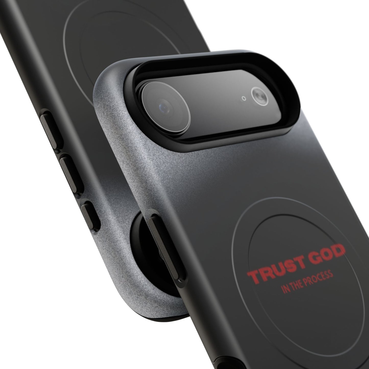 MagSafe Phone Case — "Trust God in the Process" Black Magnetic Tough Case