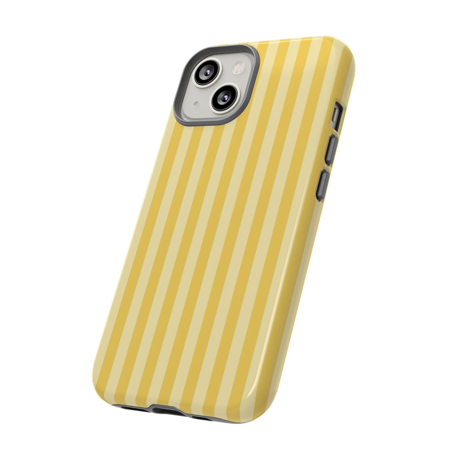Yellow Stripe Tough Phone Case — Durable Protective iPhone Cover