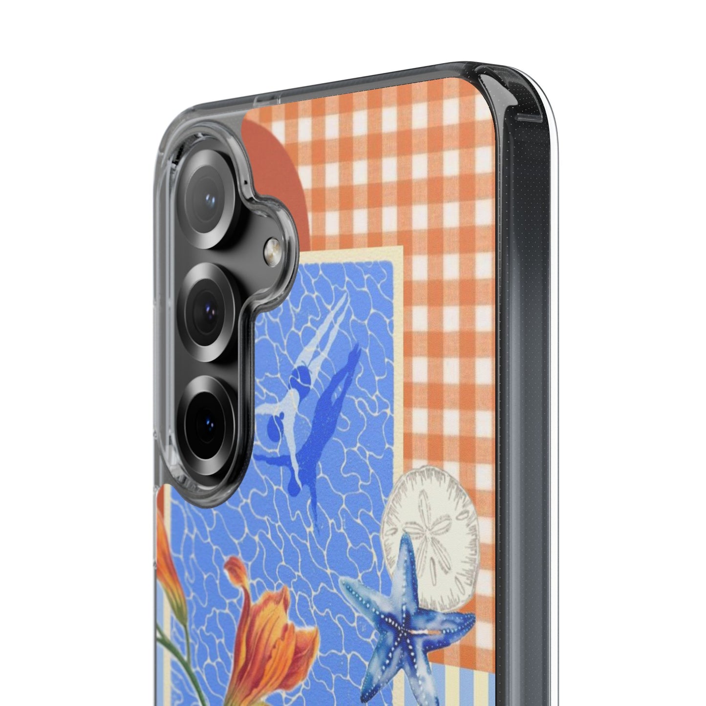Floral Patchwork Clear Impact-Resistant Phone Case
