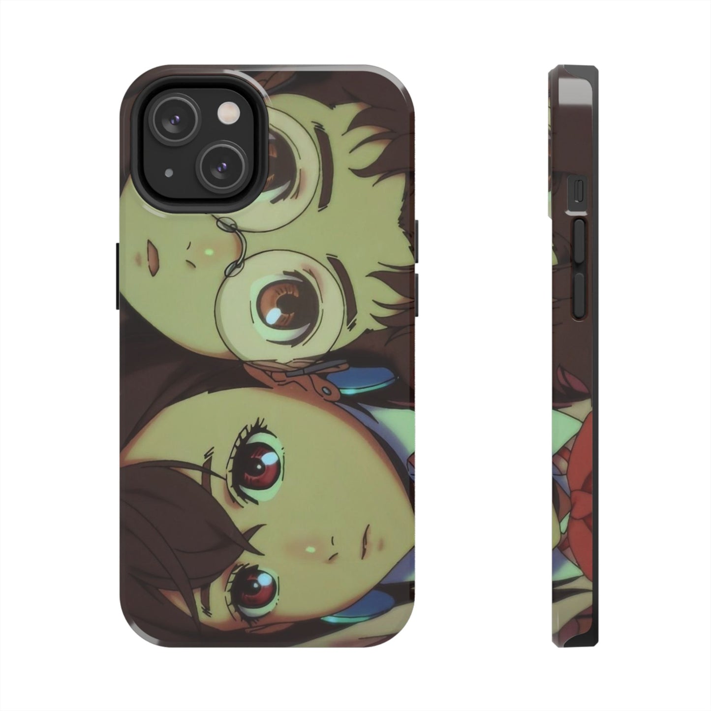Anime Duo Tough Phone Case — Cute Chibi Sisters Protective Cover