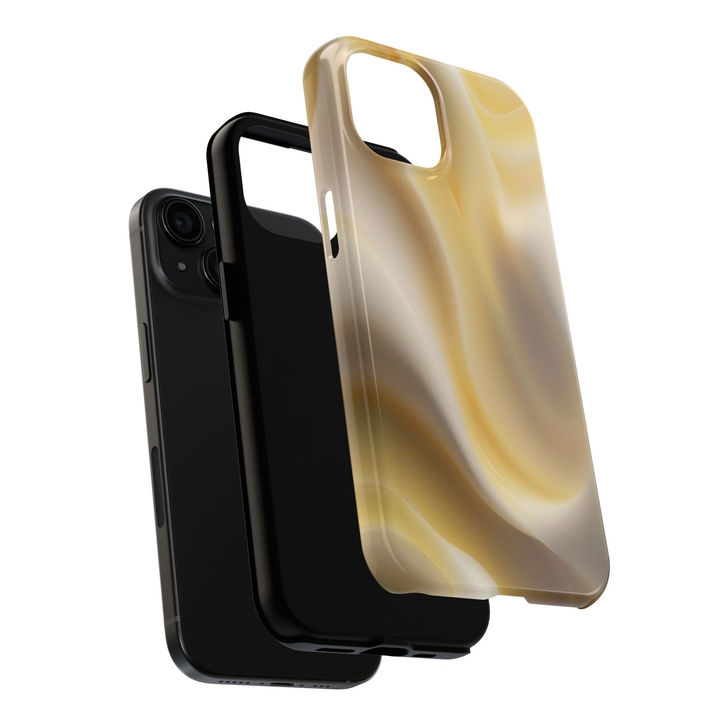 Gold Marble Tough Phone Case — Protective iPhone Case with Elegant Swirl Design
