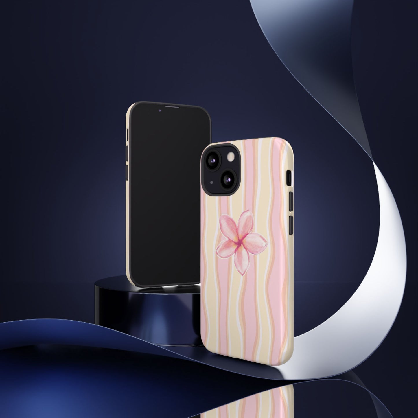 Pink Plumeria Phone Case - Tropical Floral Tough Phone Case