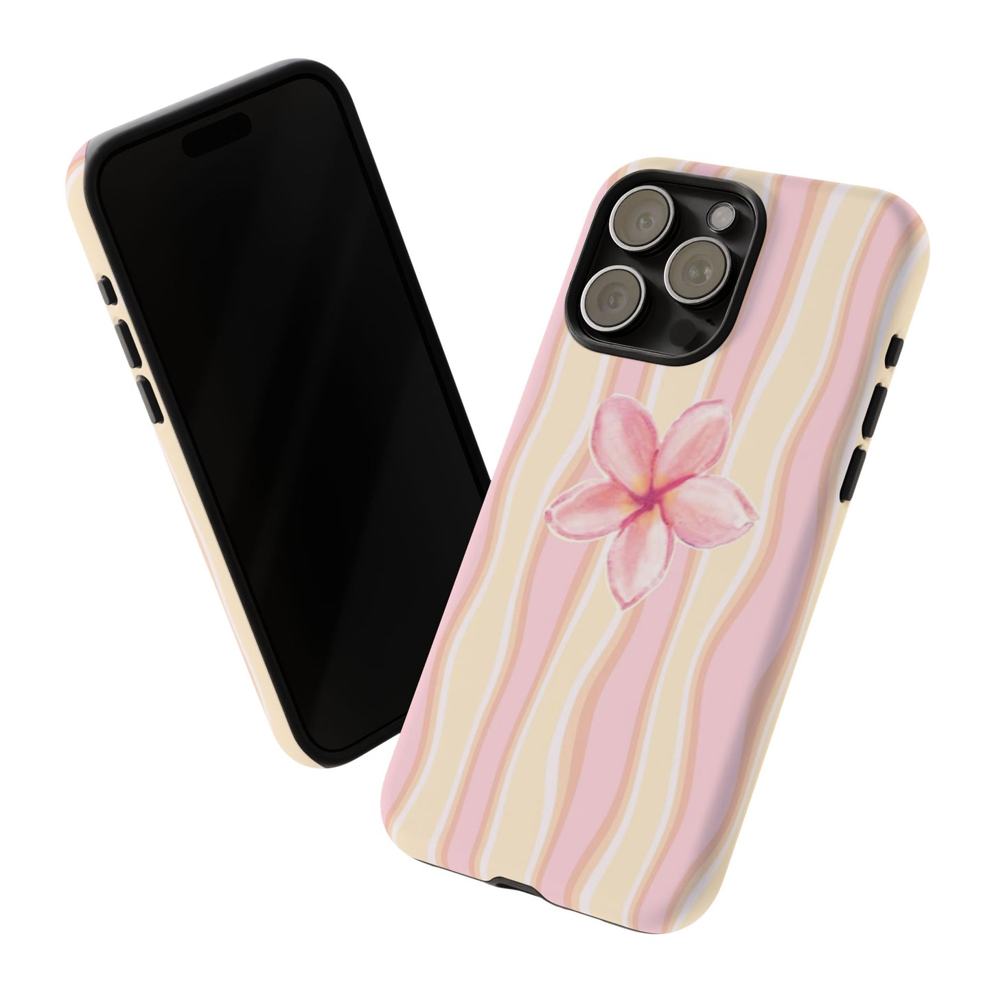 Pink Plumeria Phone Case - Tropical Floral Tough Phone Case