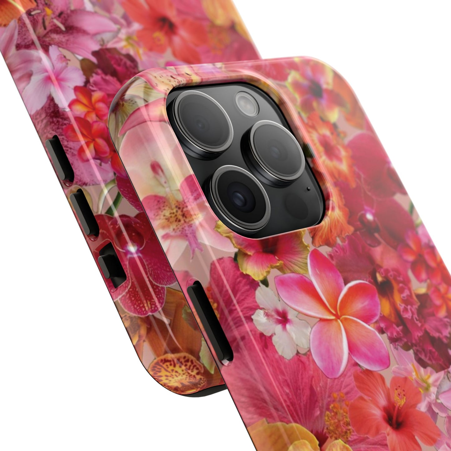 Tough Phone Case — Pink Tropical Floral Orchids Phone Cover