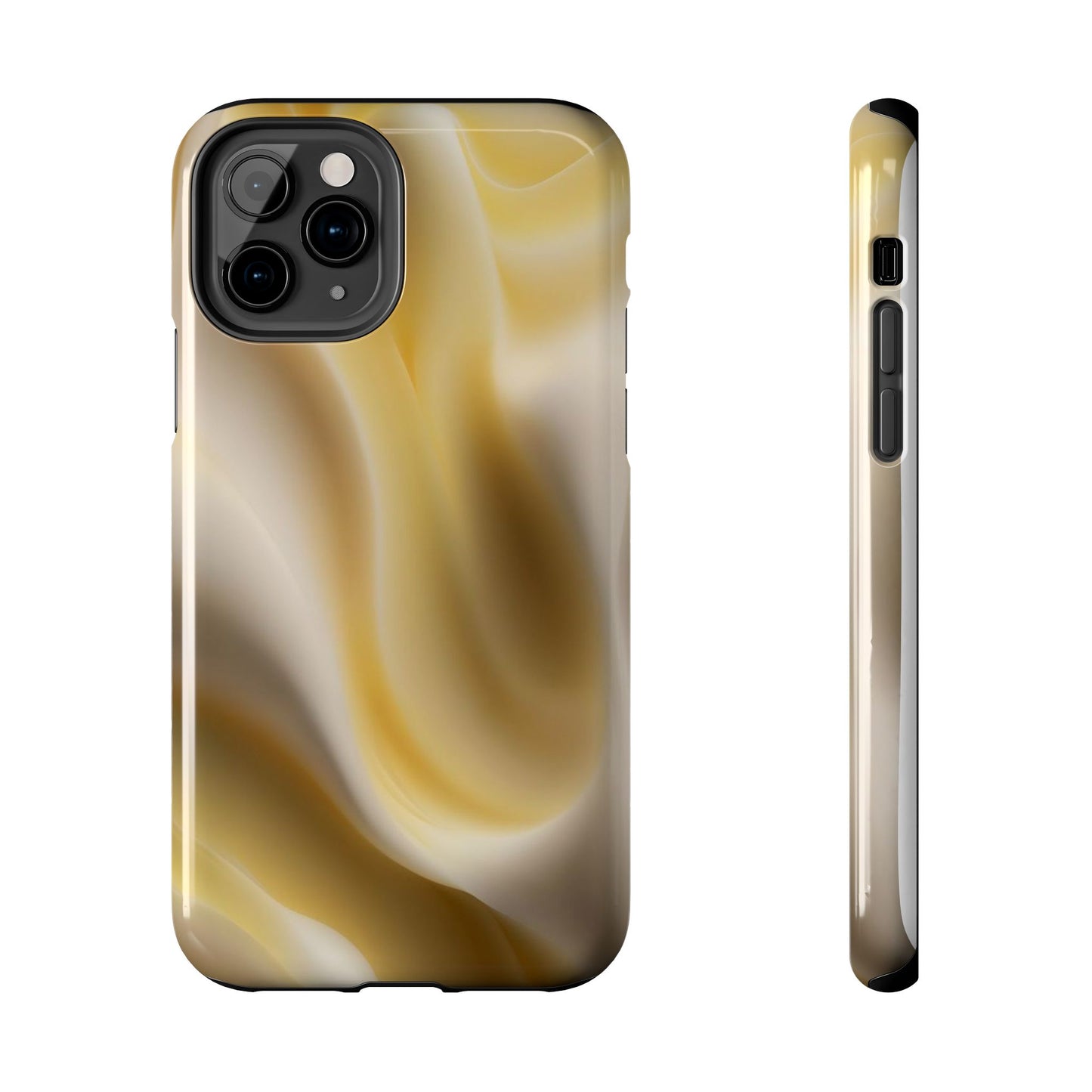 Gold Marble Tough Phone Case — Protective iPhone Case with Elegant Swirl Design