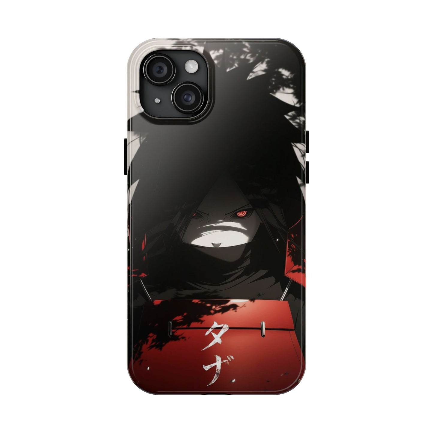 Anime Dark Ninja Phone Case — Red Eye Silhouette Tough Phone Case