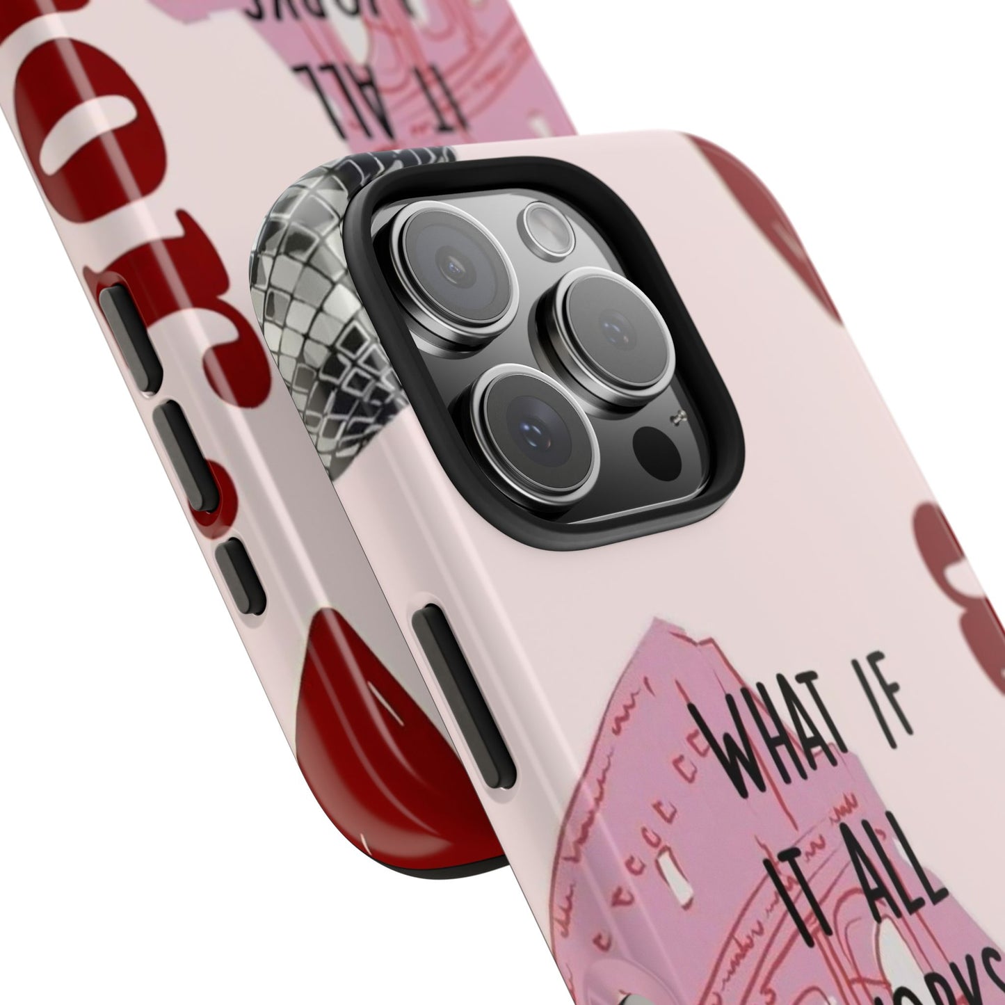 What If It All Works Out Phone Case - Pink Motivational Tough Case