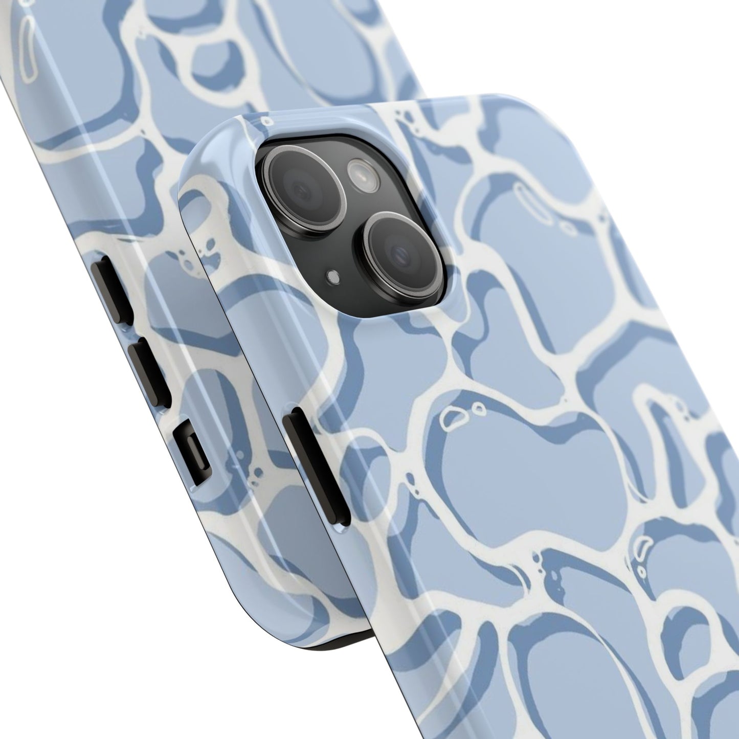 Blue Abstract Pool Pattern Tough Phone Case