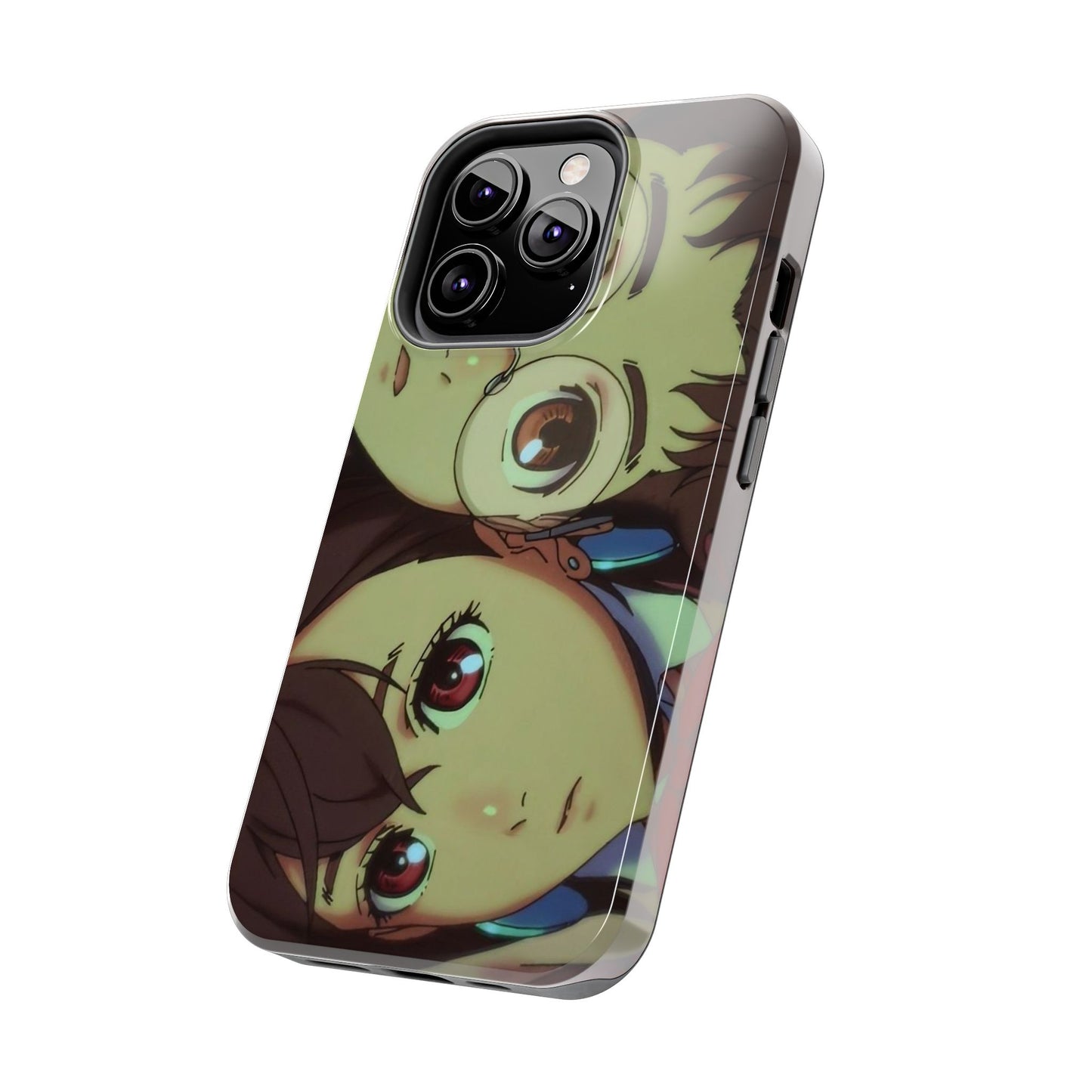 Anime Duo Tough Phone Case — Cute Chibi Sisters Protective Cover