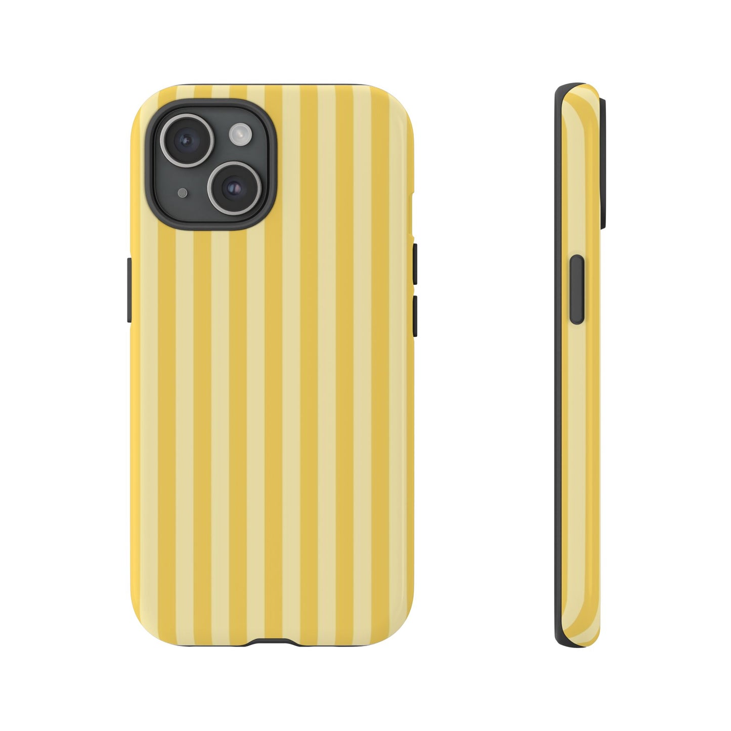 Yellow Stripe Tough Phone Case — Durable Protective iPhone Cover