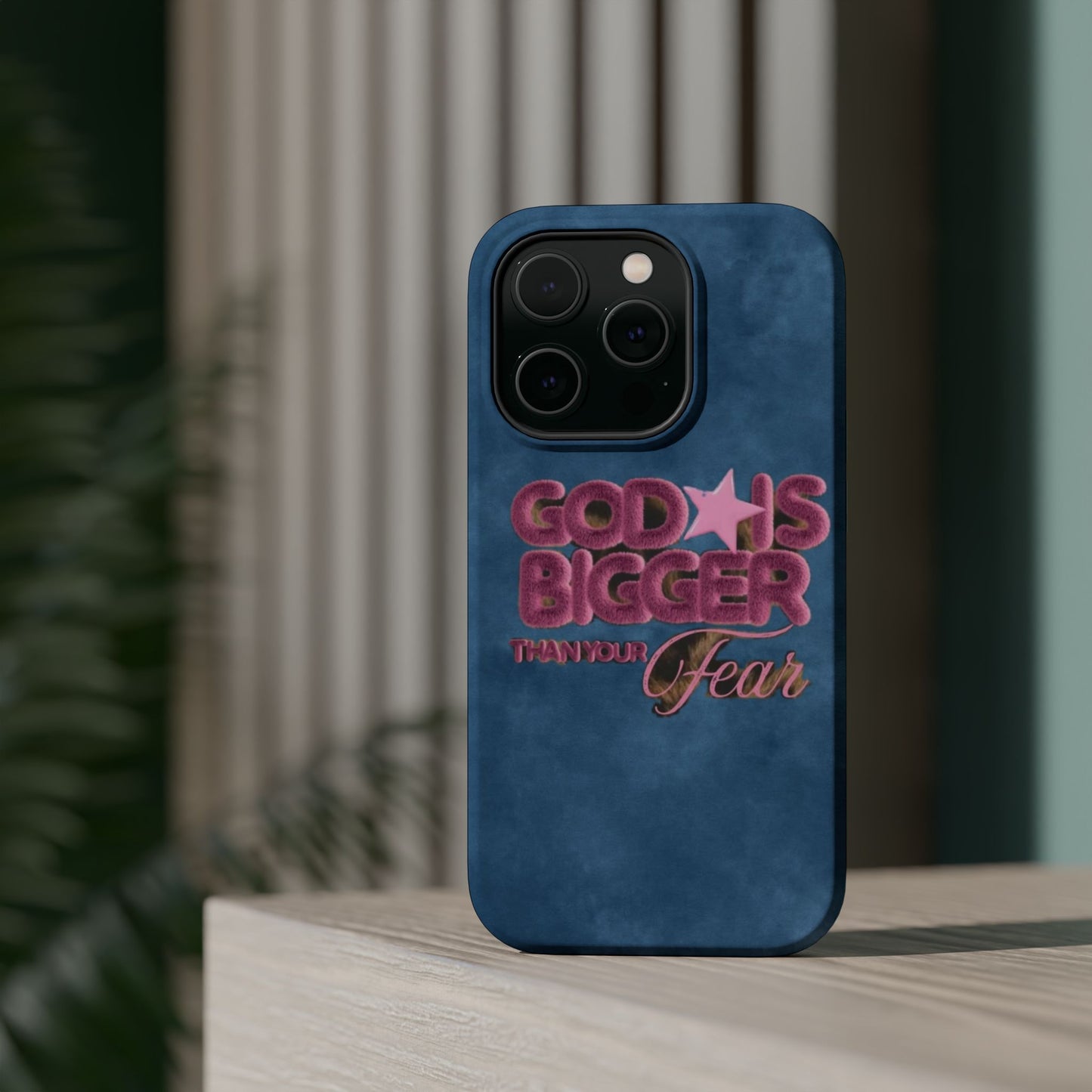 Phone Case — “God Is Bigger Than Your Fear” Magnetic Impact-Resistant Case