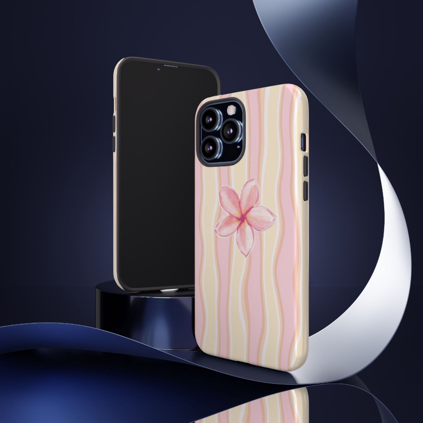 Pink Plumeria Phone Case - Tropical Floral Tough Phone Case
