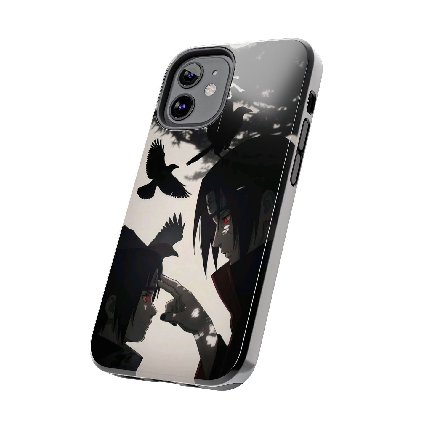 Anime Raven Silhouette Phone Case — Dark Red Eye Tough Protective Case