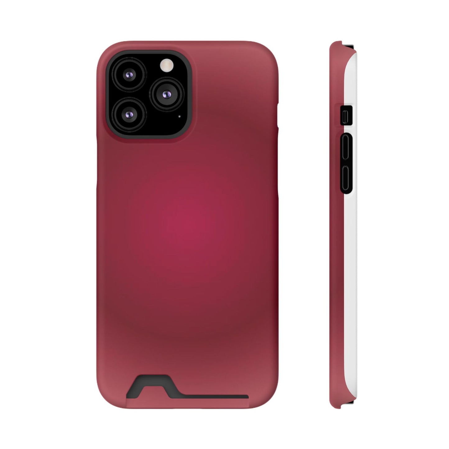 Slim Card-Holder Phone Case — Magnetic Red Wallet Cover